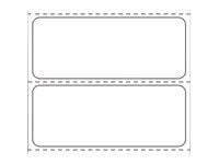 Zebra Z-Perform 1000D - Papir - glatt - permanent akryl-adhesiv - ubelagt - perforert - 6,2 mille - hvit - 50 x 20 mm 3350 etikett(er) (1 rull(er) ...