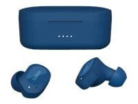 Belkin SoundForm Play - True wireless-hodetelefoner med mikrofon - i øret - Bluetooth - aktiv støydemping - blå