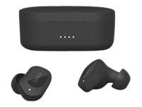 Belkin SoundForm Play - True wireless-hodetelefoner med mikrofon - i øret - Bluetooth - aktiv støydemping - midnatt