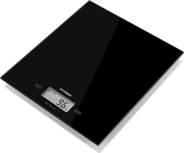 Hyundai KVE 893B, Elektronisk kjøkkenvekt, 5 kg, 1 g, Svart, Glass, Benkeplate