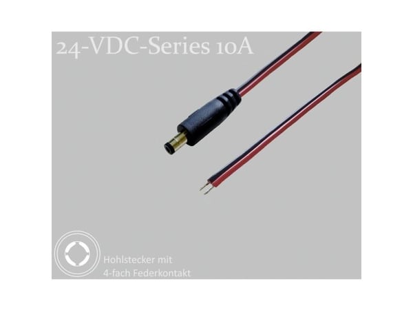 BKL Electronic DC-kontaktkobling DC hunnplugg loddet 5,5 mm 2,1 mm 1,5 m 1 stk