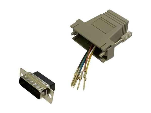 BKL Electronic 10121121 Adapteri D-SUB liitin 15-nastainen - RJ45 liitäntä 1 kpl Single