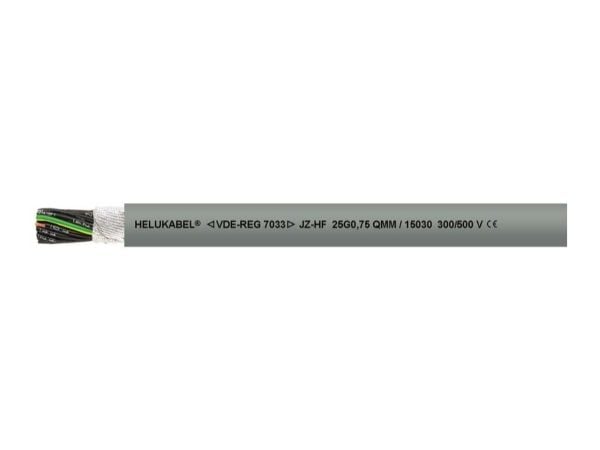 HELUKABEL 15076, Lågspänningskabel, Grå, Polyvinylklorid (PVC), Koppar, 2.5 mm ², 120 kg/km