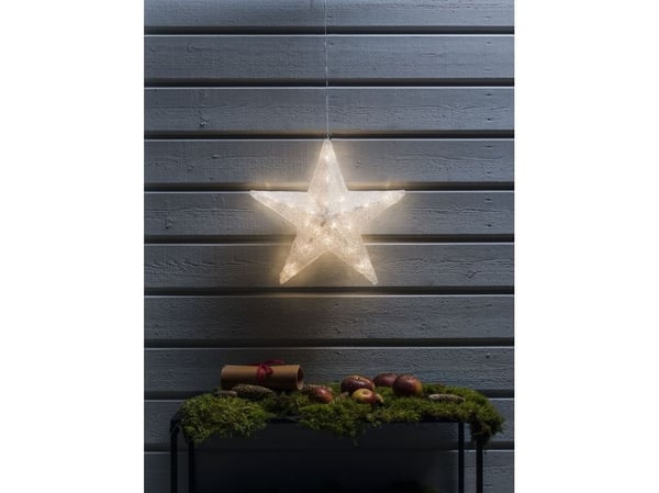 Konstsmide 4483-103, Koristevalohahmo, Läpinäkyvä, Valkoinen, Polyvinyylikloridi (PVC), Muovi, IP44, LED, 0,8 W