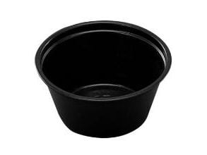 Dressingbæger 60 ml 2 oz Ø62x27 mm PP Sort,250 stk/ps - (250 stk.)