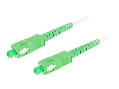 Lanberg - Koblingskabel - SC/APC (hann) til SC/APC (hann) - 10 m - 3 mm - fiberoptisk - simpleks - 9 / 125 micron - G.657.A2 - halogenfri - hvit - ...