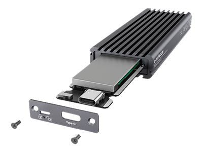 ICY BOX 60913 M.2 harddiskskap M.2 2230, M.2 2242, M.2 2260, M.2 2280, SATA SSD USB-C®