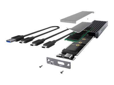 ICY BOX 60913 M.2 harddiskskap M.2 2230, M.2 2242, M.2 2260, M.2 2280, SATA SSD USB-C®