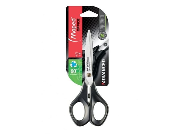 Maped 496110, Voksen, Rett kutt, Single/enkelt, Sort, Rustfritt stål, Universell