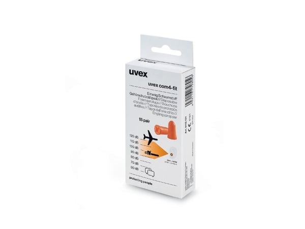 Uvex 2112131, Gjenbrukbar øreplugg, In-ear, Oransje, Trådløs, 33 dB, 15 stykker
