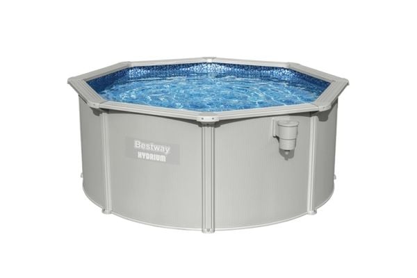 Bestway Hydrium 56566, 7630 l, Innrammet basseng, Stige, Blå, Grå