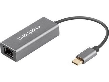 NATEC Cricket, USB 3.2 Gen 1 (3.1 Gen 1) Type-C, 100,1000 Mbit/s, Grå, RJ-45, 24 mm, 60 mm