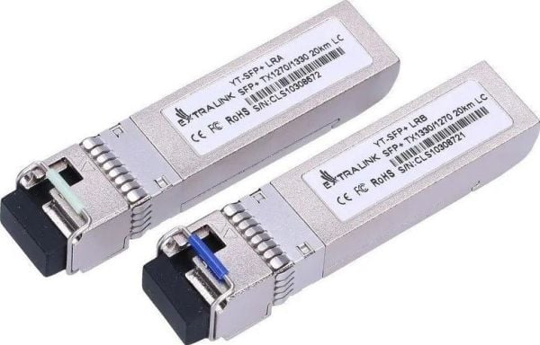 Extralink - SFP+ transceivermodul - 10GbE, SONET/SDH - WDM - LC-enkeltmodus - opp til 20 km - 1270 nm / 1330 nm (en pakke 2)