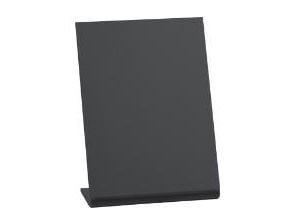 Skilt Securit A6 L-formet Vertikal tavle Frostet sort/blank bagside 3 stk pr sæt,6 set x 3 stk/krt