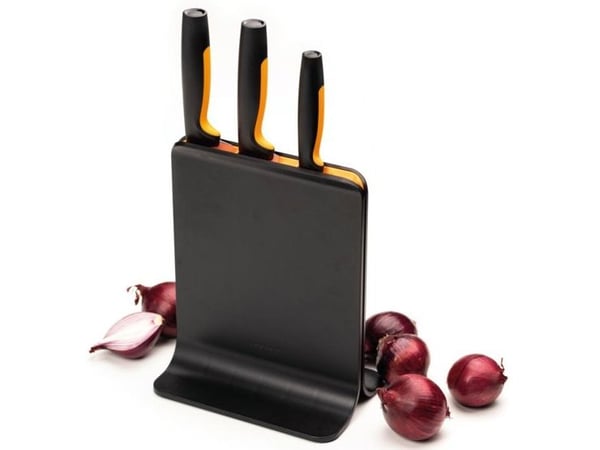 Fiskars Functional Form, Knivblock, Rostfritt stål, 3 knivar