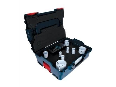 Bosch progressor for Wood+Metal Electrician L-Boxx - Hullsagsett - for tre, metall, aluminium, rustfritt stål, polyvinylklorid (PVC) - 8 deler