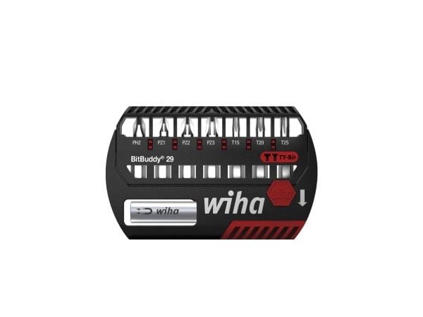 Wiha 42137, 8 stykker, Philips, Pozidriv, Torx, PH 2, PZ 1, PZ 2, PZ 3, T15, T20, T25, 1/4" C6.3