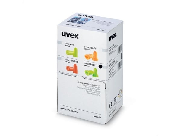 Uvex 2112095, Gjenbrukbar øreplugg, In-ear, Assorterte farger, 24 dB, 100 stykker