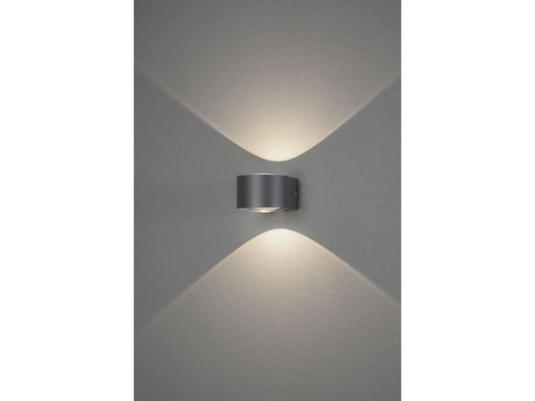 Konstsmide 7882-370, Utendørs veggbelysning, Grå, Aluminium, IP54, Fasade, I