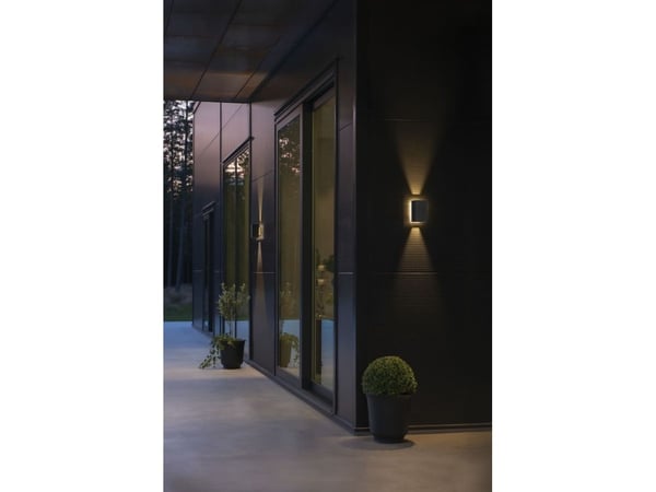 Konstsmide 7871-370, Utendørs veggbelysning, Grå, Aluminium, IP54, Fasade, I
