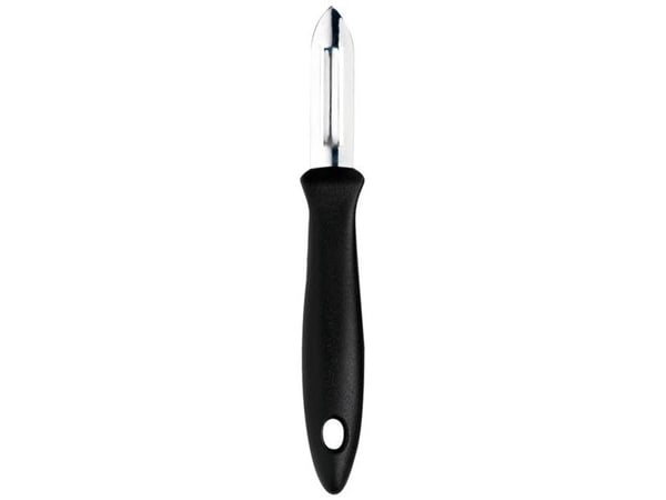 Fiskars 1023786, Hedelmät ja vihannekset, Suora kuorimaveitsi, Ruostumaton teräs, Musta, Ruostumaton teräs, Riiputusreikä, 60 mm