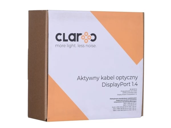 CLAROC KABEL DisplayPort 1.4 AOC, 8K, 10 m, CLAROC-DP-14-10M