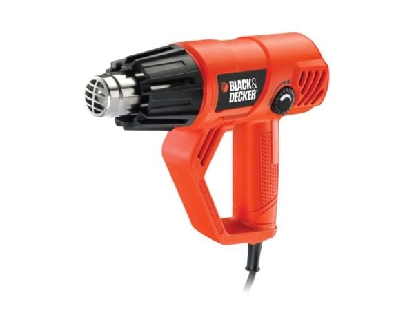 Black & Decker KX2001-QS, Varmluftspistol, Pistolhåndtak, Sort, Oransje, 500 l/min, 600 °C, AC