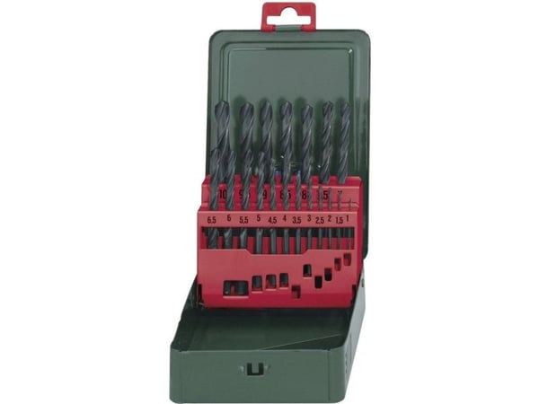 Metabo - Borsett - for ikke-jernholdig metall, stål, alloyed steel, non-alloyed steel - 19 deler - cylindrical - for Metabo BS 14.4 MOBILE WERKSTATT