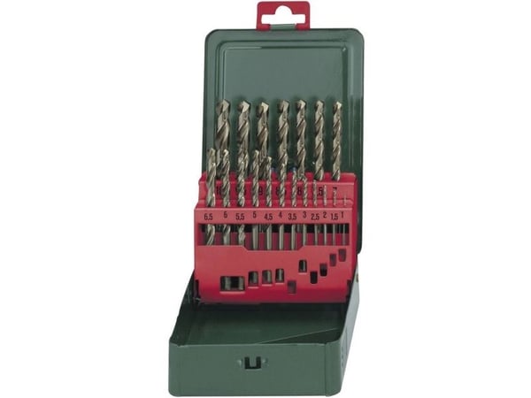 Metabo 627157000 HSS Metal kierreporasarja, jossa 19 osaa Koboltti DIN 338 sylinterinvarsi 1 sarja 1 setti