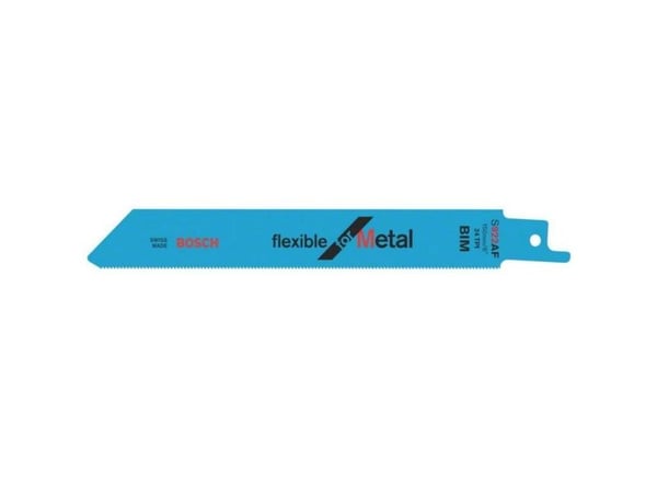 Bosch 2 608 656 013, Sabelsagblad, Rør, Profil, Blad metall (tynn), Bimetall, Blå, 1 mm, 10 cm