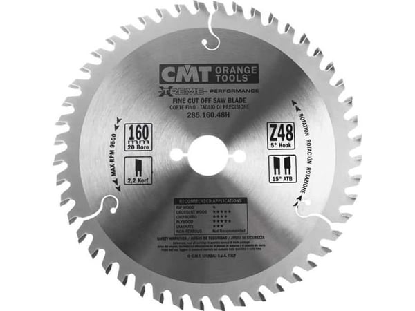 CMT sirkelsagblad HM D=160 F=20 Z=48 K=2,2/1,6