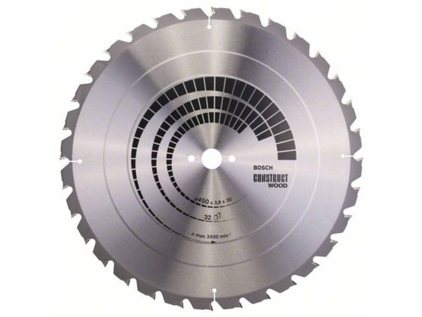Bosch Construct Wood - Sirkelformet sagblad - for tre - 450 mm - 32 tenner