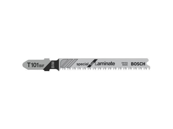 Bosch special for Laminate T 101 BIF - Stikksagblad - for tre, heltre, laminat, laminerte paneler, høytrykkslaminat (HPL), multiplex panels - 5 del...