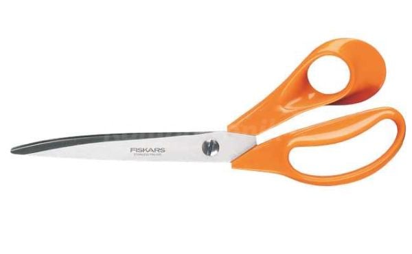 Fiskars Sarto, Voksen, Rettskåret, Enkel, Oransje, Rustfritt stål, Rustfritt stål, Kunst- og håndverkssaks