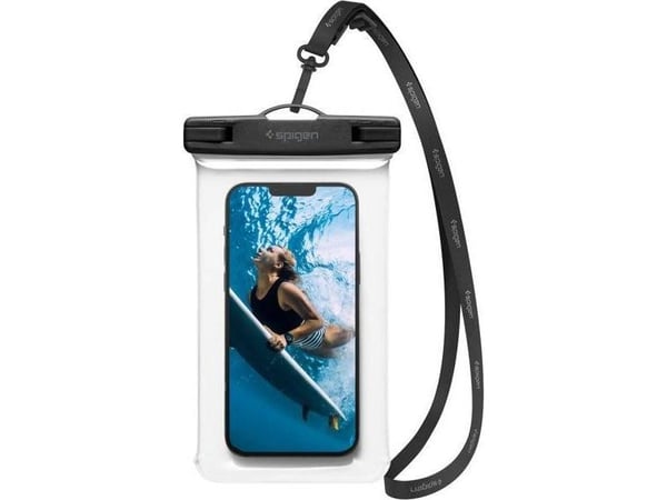 Spigen AquaShield A601, Vattensportaktivitet, Smartphone, Svart, Transparent, 30 m, IPX8