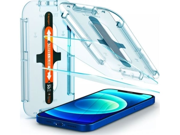 Spigen AGL01801, Apple, iPhone 12 / iPhone 12 Pro, Gjennomsiktig, 2 stykker