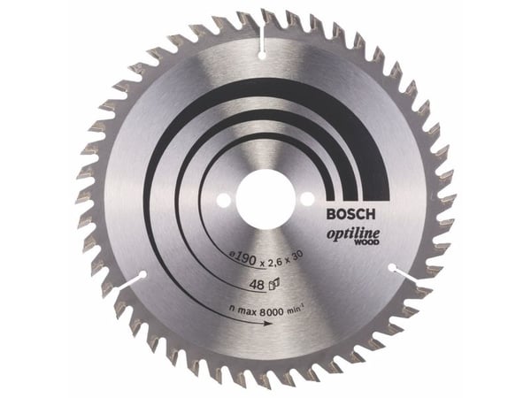 Bosch Optiline Wood - Sirkelformet sagblad - for tre - 190 mm - 48 tenner