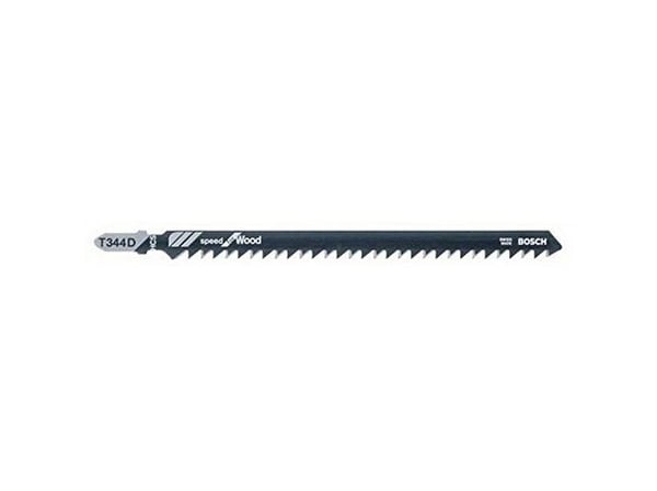 Bosch speed for Wood T 344 D - Stikksagblad - for kartong, fiberplate, bløtt tre, ikke-slipende trematerialer - T-skaft - lengde: 152 mm (en pakke 5)
