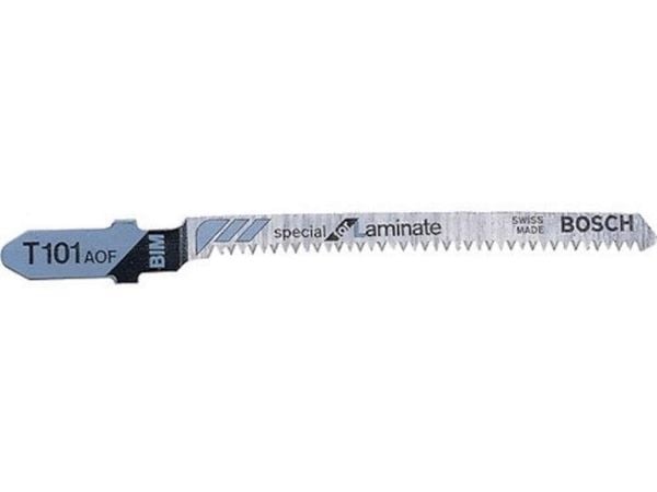 Bosch clean for Hard Wood T 101 AOF - Stikksagblad - for kryssfinér, løvtre, laminerte paneler, høytrykkslaminat (HPL) - 5 deler - T-skaft - lengde...