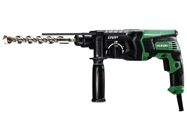 Hikoki DH28PCY2WSZ, Boremaskin med pistolgrep, SDS Plus, Børstet, Sort, Grønn, 2,8 cm, 1100 RPM