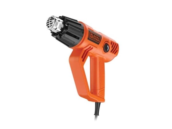 Black & Decker KX2001-QS, Varmluftspistol, Pistolhåndtak, Sort, Oransje, 500 l/min, 600 °C, AC