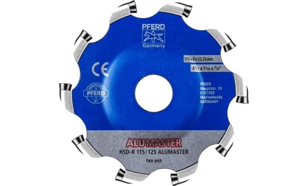 PFERD Milling tools with ALUMASTER HICOAT cutting inserts, HSD-R design for radial applications, 1 stykker