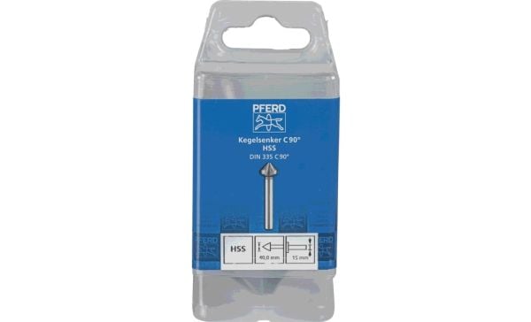 PFERD KES HSS DIN 335 C90° 40,0, Drill, Multi-verktøy, Stål, Ikke-jernholdig metall, Bronse, Rustfritt stål, Aluminium, Høy-Hastighets Stål (HHS)
