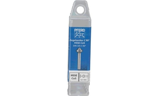 PFERD KES HSSE DIN 335 C90° 4,3, Drill, Multi-verktøy, Stål, Ikke-jernholdig metall, Bronse, Rustfritt stål, Aluminium, Cobalt Alloy High-Speed Ste...
