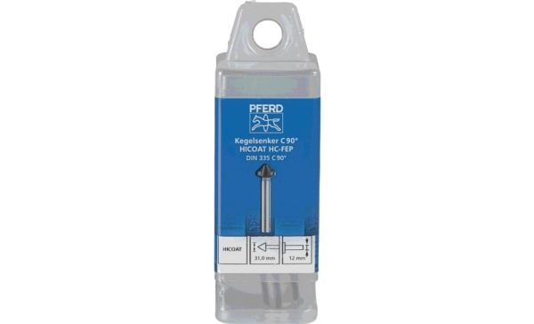 PFERD KES HSS DIN 335 C90° HC-FEP 31.0, Borr, Elektriskt multiverktyg, Stål, Gjutjärn, Metall utan järn, Rostfritt stål, Aluminium, Höghastighetsst...
