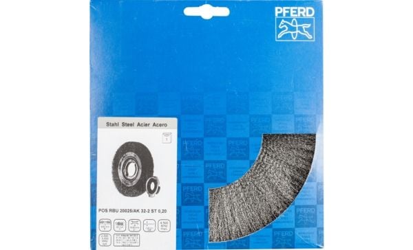 PFERD 43701255, Slipebørste, Universal, 4500 o/min, Rund, 5,08 cm, 20 cm
