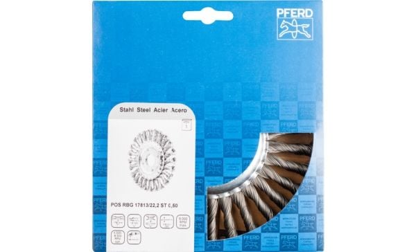 PFERD POS RBG 17813/22,2 ST 0,50, 17,8 cm, 17,8 cm, Stål, Støpejern, Tre, 9000 RPM, 637 g, 201 mm