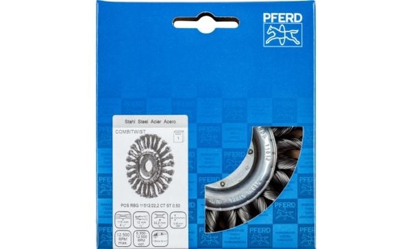 PFERD 43312011, Slipebørste, Universell, 12500 RPM, 2,22 cm, 11,5 cm, 12 mm