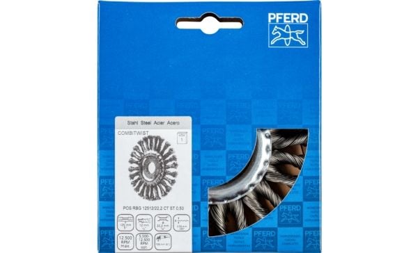 PFERD 43303010, Slipebørste, Universell, 12500 RPM, 2,22 cm, 12,5 cm, 12 mm