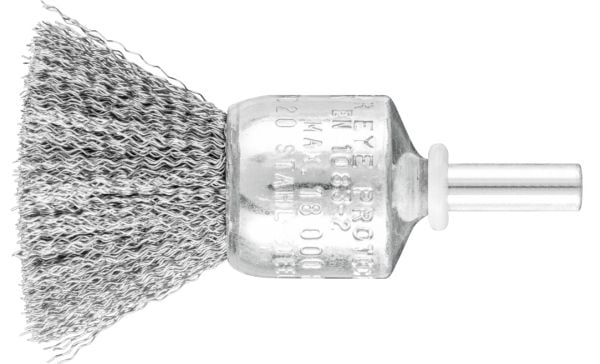 PFERD 43704013, Kopp stålbørste, 6 mm, 2 cm, 18000 RPM, 10 stykker